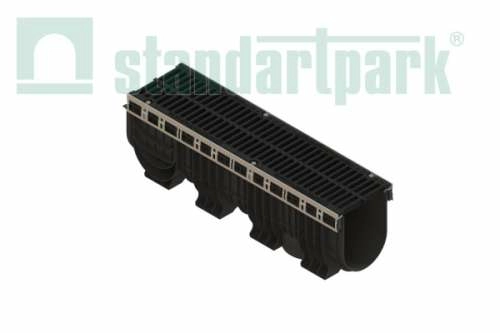 Лоток водоотводный пластиковый PolyMax Drive ЛВ-20.26.20 -ПП с РВ щель ВЧ кл. C (к-т) 085471333-М, класс С250, комплект, Стандартпарк