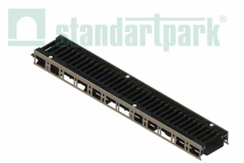 Лоток водоотводный пластиковый PolyMax Drive ЛВ-10.16.20 -ПП с РВ щель ВЧ кл. C (к-т) 0804033-М, класс С250, комплект, Стандартпарк
