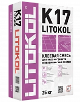 Клей для плитки и керамогранита LITOKOL K17 (класс С1), 25 кг, LITOKOL
