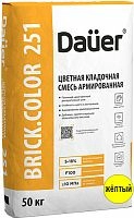 Цветная кладочная смесь армированная DAUER BRICK.COLOR 251 желтая, 50 кг