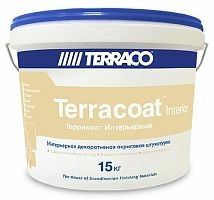 Декоративная штукатурка Terraco Terracoat Sahara Interior, 1 мм на акриловой основе с зернистой текстурой типа «шуба» с эффектом песка, ведро 15 кг – ТСК Дипломат