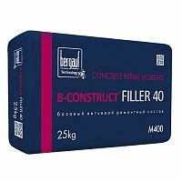 B-Construct FILLER 40, 25 кг, Литьевой ремонтный состав для бетона, Bergauf – ТСК Дипломат