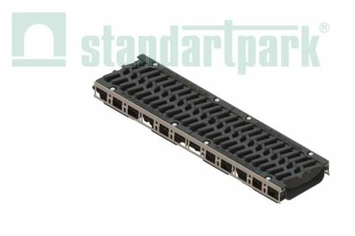Лоток водоотводный пластиковый PolyMax Drive ЛВ-20.26.20-ПП с РВ "шина" ВЧ кл.Е (к-т) 08540355-М, класс Е600, комплект, Стандартпарк