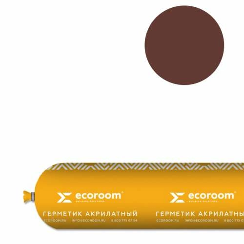 Герметик Ecoroom AS-16 PRO, 600 мл, тик, для деревянного строения, файл-пакет