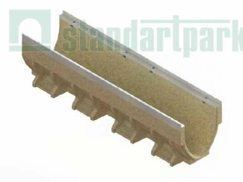 Лоток водоотводный полимербетонный CompoMax Drive ЛВ-V–20.26.41–П-К15 75671V/15-15, класс Е600, Стандартпарк