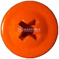 Усиленный саморез с прессшайбой со сверлом 4.2x19 мм RAL 2004 чистый оранжевый, 1000 шт, Hardwex