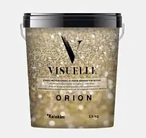 Перламутровая краска с песочным эффектом VISUELLE Orion белая 1 кг, Kalekim