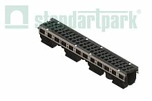 Лоток водоотводный пластиковый PolyMax Drive ЛВ-10.16.15-ПП с РВ шина ВЧ кл. Е (к-т) 0800055-М, класс Е600, комплект, Стандартпарк