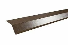 Планка карнизная пластизол RAL 8014 коричневая, 2 м, упаковка 10 шт., Технониколь