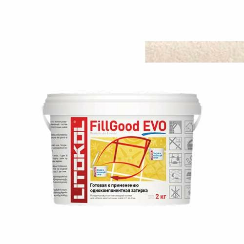 Готовая полиуретановая затирка FillGood EVO, ведро, 2 кг, Оттенок F.205 Travertino, LITOKOL – ТСК Дипломат