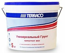 Грунтовка Terraco TERRAGRUNT MAXI (MAXIPRIMER) универсальная проникающая для внутренних и наружных работ, 5 кг, ведро – ТСК Дипломат