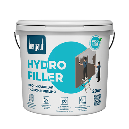 Bergauf Hydro Filler, 20 кг проникающая гидроизоляция