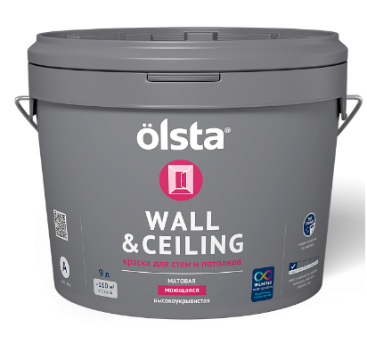Краска для стен и потолков WALL & CEILING база А 0,9 л