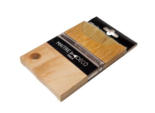 Кисть испанская MAITRE DECO TOOLS 100 мм, смешанная щетина для нанесения декоративных материалов
