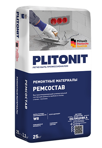 Быстротвердеющий ремонтный состав универсальный PLITONIT, 25 кг