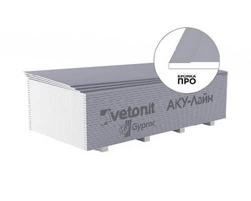 Aku-Line Pro ГКЛА Ветонит, 2500х1200х12,5 мм лист 3 м2