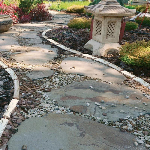 Декоративный бордюр Камешки  Б-75.04.13-ПП 8201-СМ серый мрамор, высота 125 мм, 0,75 м, Стандартпарк