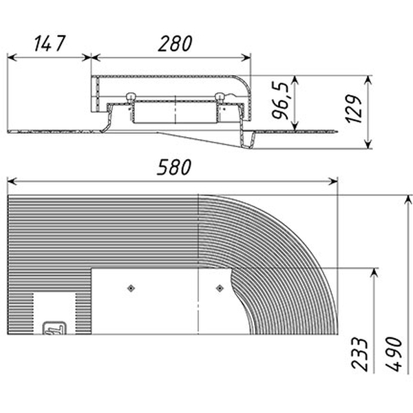 Аэратор кровельный TP-88/B черный