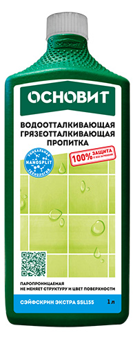Водо-грязеотталкивающая пропитка ОСНОВИТ СЭЙФСКРИН ЭКСТРА SSl155, 1 л