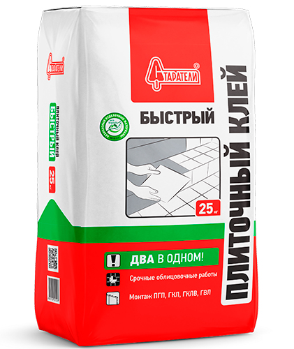 Плиточный клей Быстрый 25 кг мешок Старатели