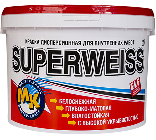 Краска Superweiss супербелая ВД-АК-203, 40 кг