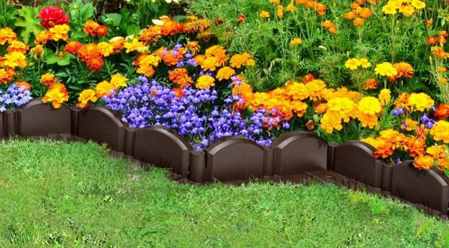 Садовый бордюр Волна зеленый, Стандартпарк