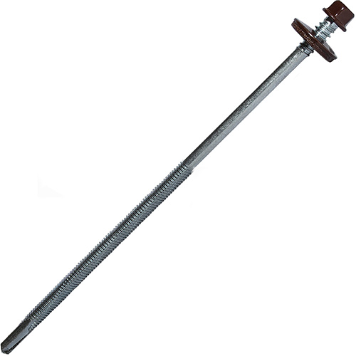 Саморез для сэндвич-панелей 6.3/5.5x240 мм RAL 8017 шоколад, 20 шт, Hardwex
