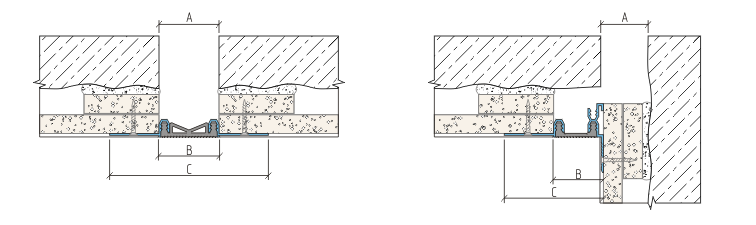 Декоративный деформационный шов ДГК-2-УГЛ/045