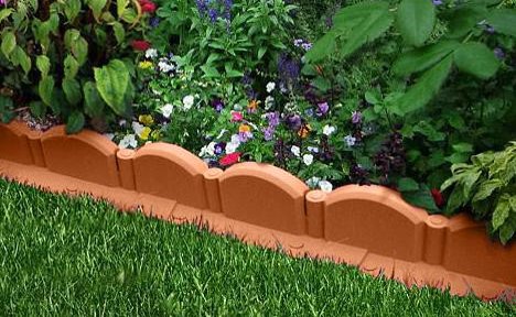 Садовый бордюр Волна терракот, Стандартпарк