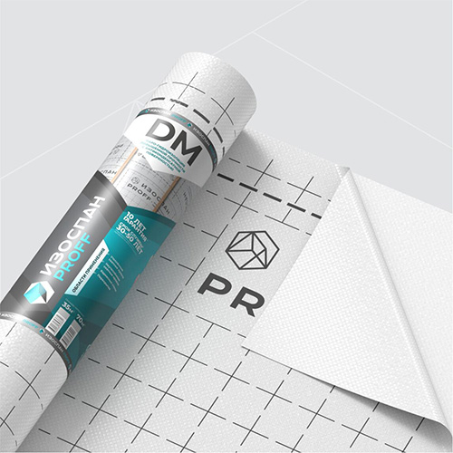 Изоспан DM, 43,75х1,6 м, (70 м2) Паро-гидроизоляция повышенной прочности с антиконденсатной поверхностью