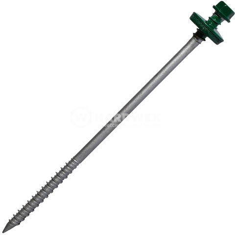 Шурупы для крепления сэндвич-панелей 7.0/6.3x160 мм RUSPERT (SILVER GREY), RAL 6005 зеленый мох, 20 шт, Hardwex