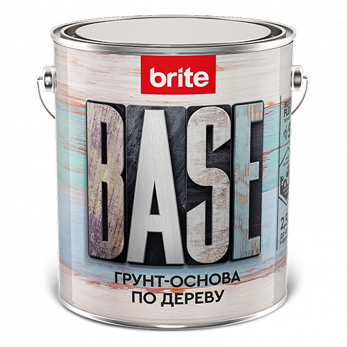 Грунт-основа BRITE FLEXX по дереву, ведро 2,5 л