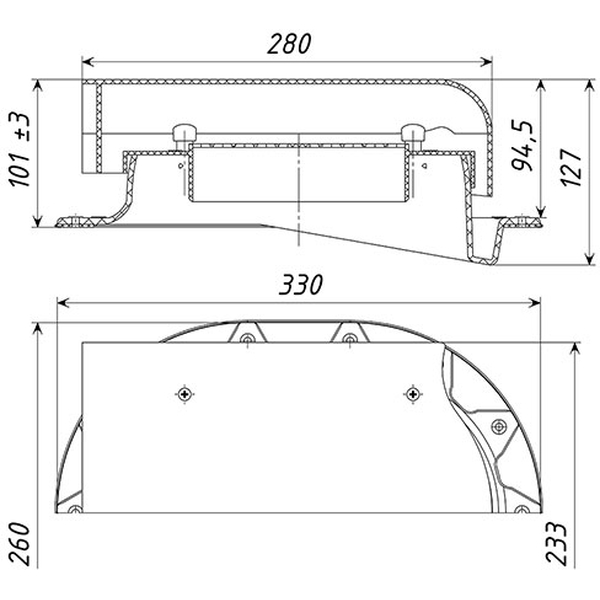 Аэратор кровельный TP-88/F коричневый