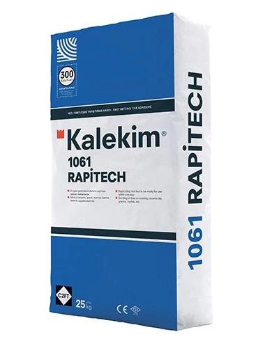 Быстросхватывающийся клеевой состав (C2FT) 1061 Rapitech Серый 25 кг, Kalekim