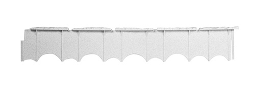 Декоративный бордюр Камешки  Б-75.04.13-ПП 8201-СМ серый мрамор, высота 125 мм, 0,75 м, Стандартпарк