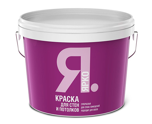 Краска ЯРКО для стен и потолков белая, ведро 28 кг