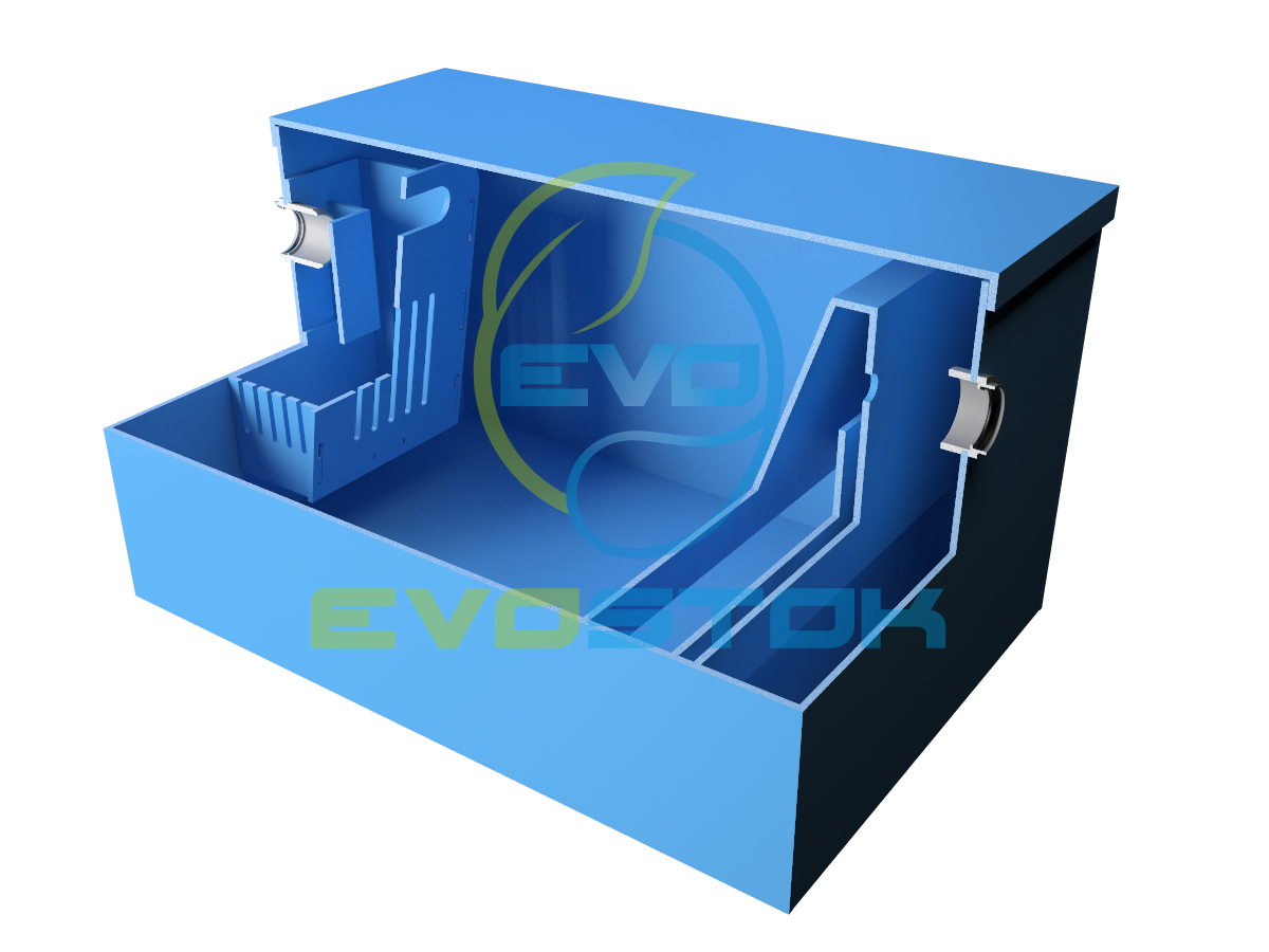 Жироуловитель под мойку EvoStok 1,5-100, диаметр 50 мм