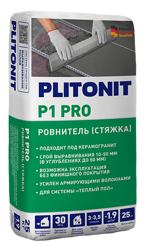 Сухая напольная смесь PLITONIT Р1 Pro, 25 кг