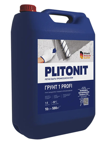 Грунтовка-концентрат глубокого проникновения PLITONIT Грунт 1 PROFI концентрат 1:5, 10 л