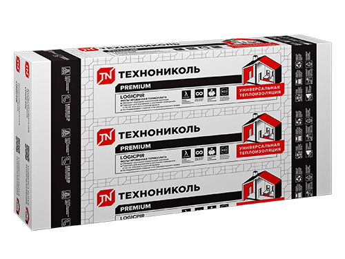 Утеплитель/Теплоизоляция LOGICPIR Ф/Ф 1200х600х50, Технониколь, плита теплоизоляционная PIR (ПИР) с обкладкой из фольги