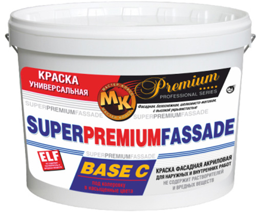 Фасадная Краска База С Super Premium Fassade, 5 л