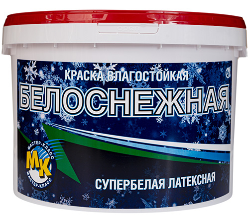 Краска латексная Белоснежная, 14 кг