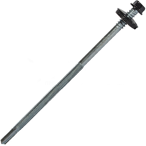 Саморез для сэндвич-панелей 6.3/5.5x160 мм RAL 9005 глубокий черный, 20 шт, Hardwex