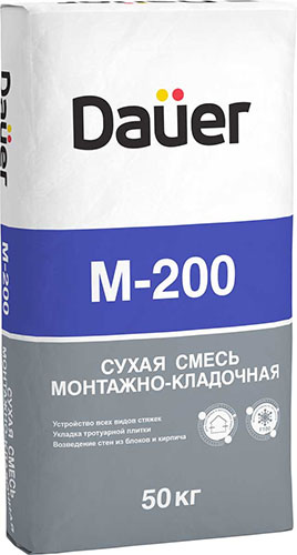 Baumax Сухая смесь М-200 Монтажно-кладочная, 50 кг, мешок, ПМД-10 – ТСК Дипломат