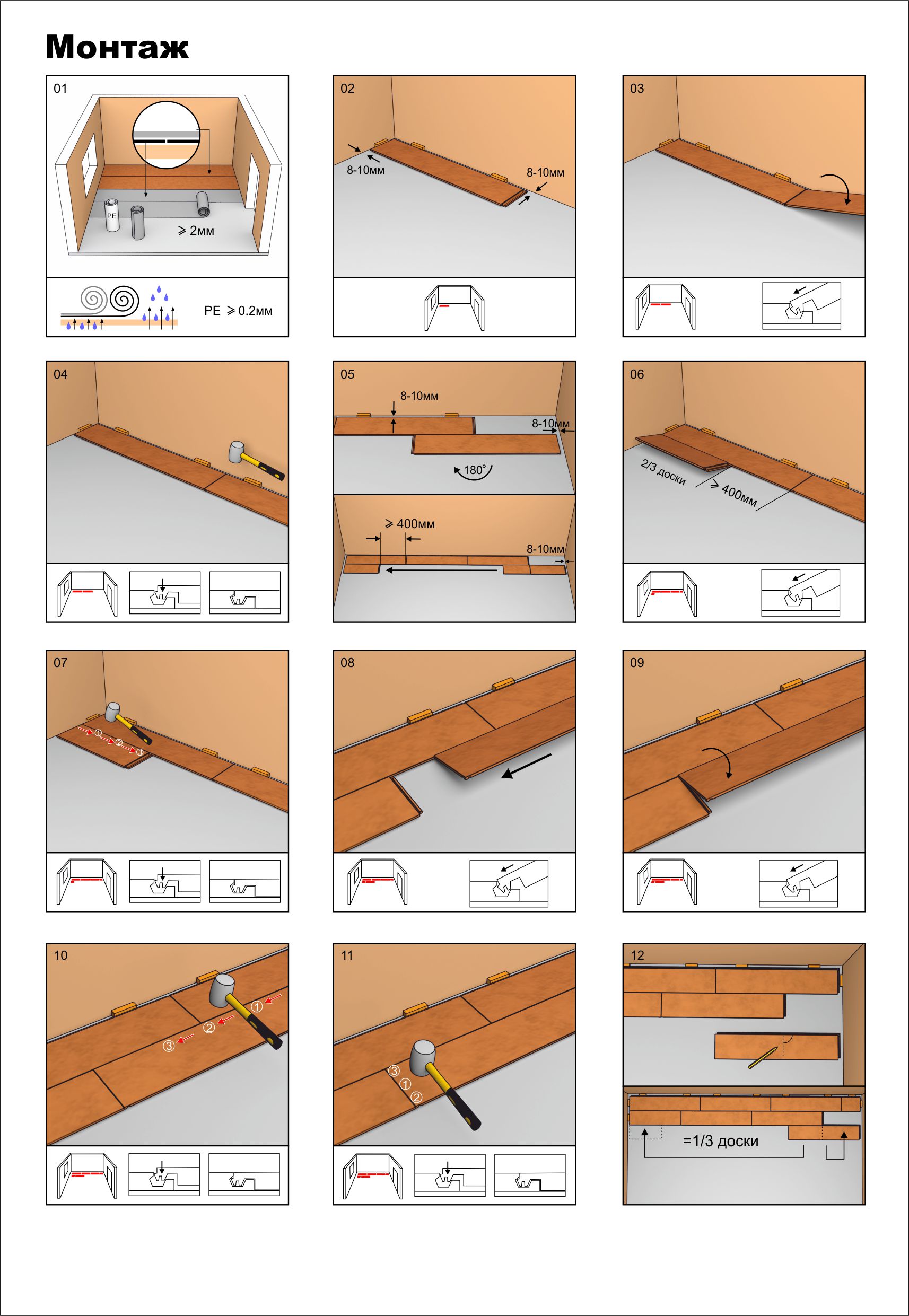 Ламинат FloorWay ТМ-32 Дикий махагон