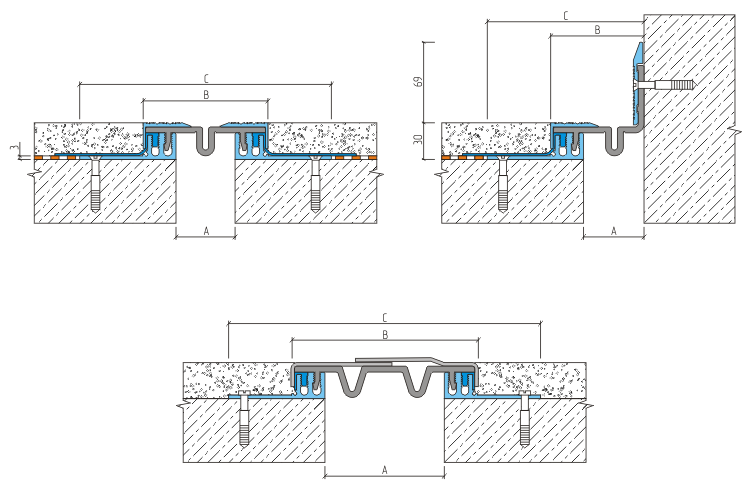 Деформационный шов тип ДПШ-30/100, Аквабарьер