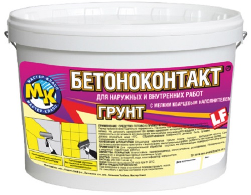 Грунт бетоноконтакт универсальный с мелким кварцевым наполнителем, 10 кг