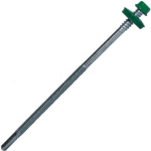 Саморез для сэндвич-панелей 6.3/5.5x235 мм RAL 6029 мятно-зеленый, 20 шт, Hardwex