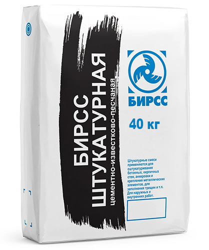 Цементно-известковая штукатурка БИРСС 43, 40 кг