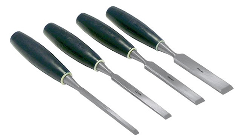 Стамески плоские ударные с пластмассовыми ручками 6-12-18-24 мм (4 предмета) – ТСК Дипломат